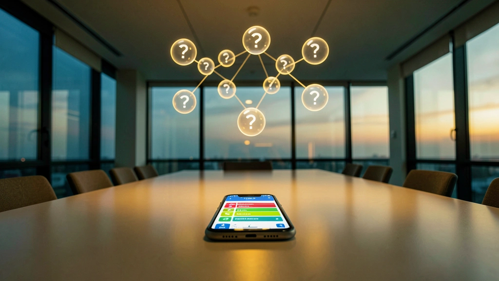 AI quiz maker for professional development with interactive holographic quiz bubbles in a modern faculty meeting room