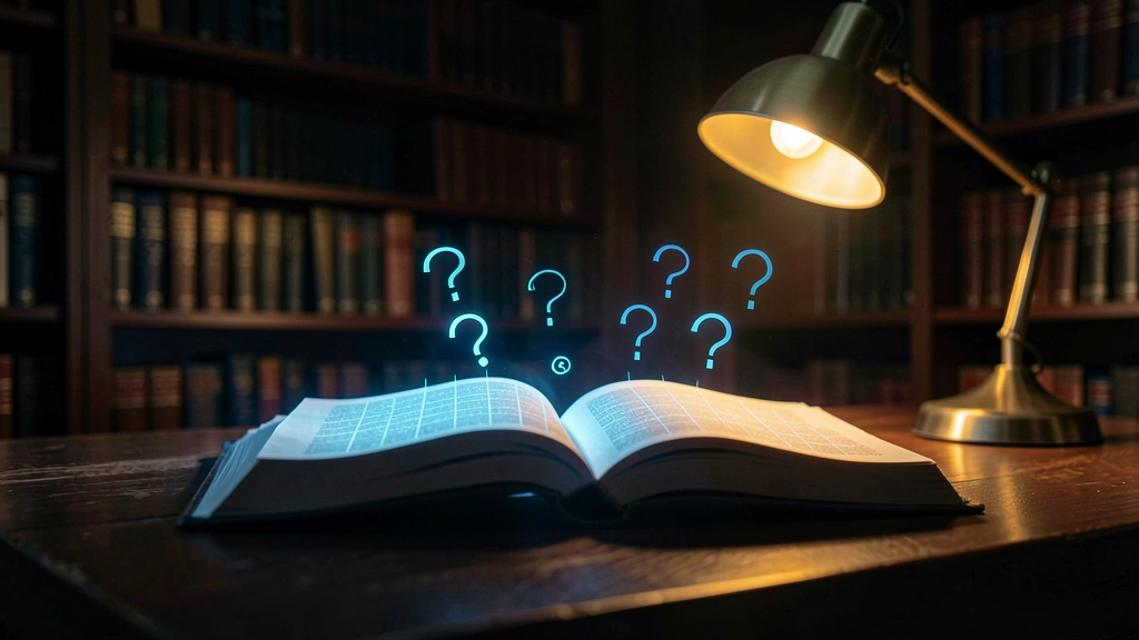 AI quiz maker for workshop pre-work assessment with glowing book and digital question mark patterns