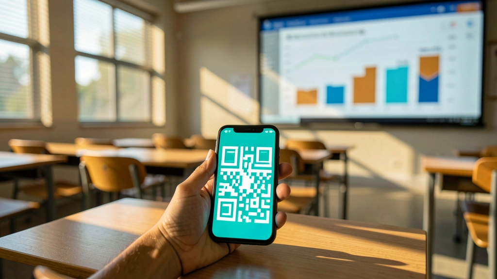 ** QR code quiz on smartphone for live paperless classroom assessment